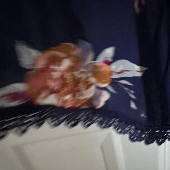 Xhilaration Womens Romper Jumper 4X Floral Boho Cottagecore Off The Shoulder - Picture 4 of 12